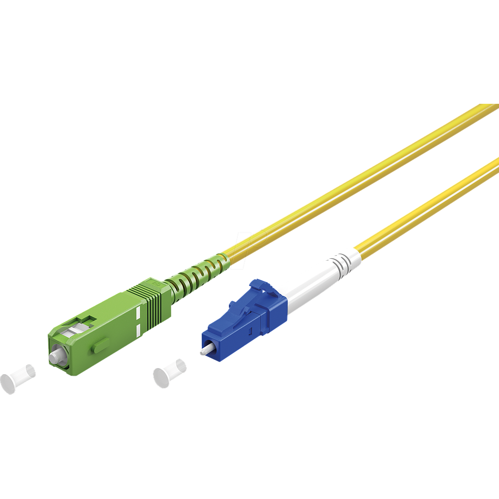 Fiber patch cord; OS2; LC/UPC,SC/APC; 5m; Optical fiber: 9/125um