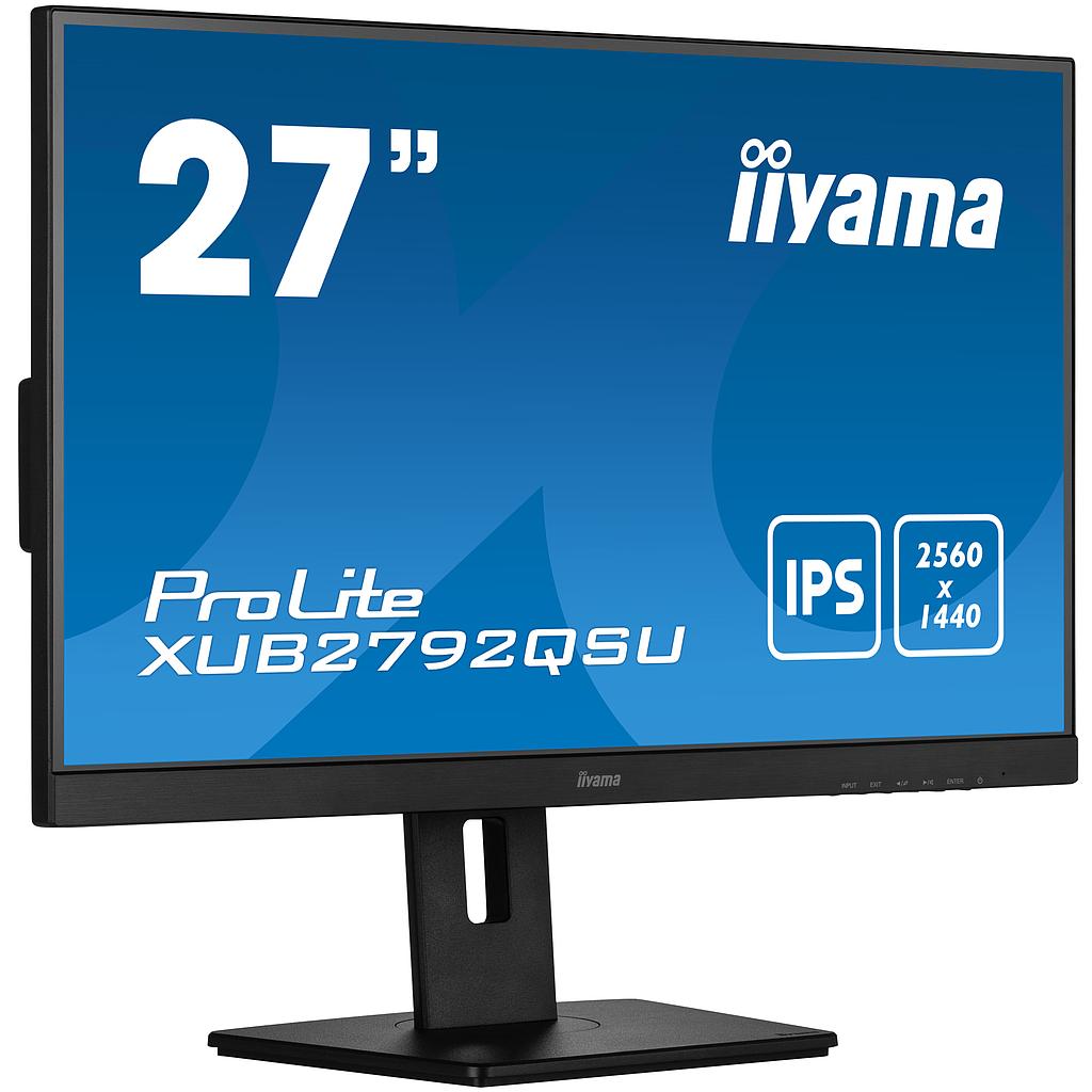 Iiyama XUB2792QSU-B5 27&quot; ETE IPS 2560*1440 WQHD ultra slim line 350cd/m2 5ms VGA HDMI DP USB-HUB speakers 15cm height adj.