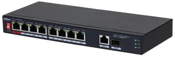 Dahua PFS3110-8ET1GT1GF-96 unmanaged desktop 10-port switch with 8-port PoE (90W)
