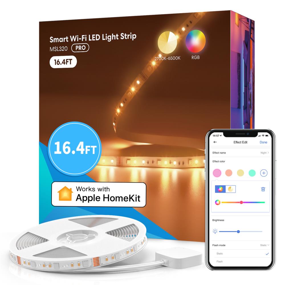 Meross 16.4ft (5m) RGBWW smart LED light strip MSL320PHK, EU