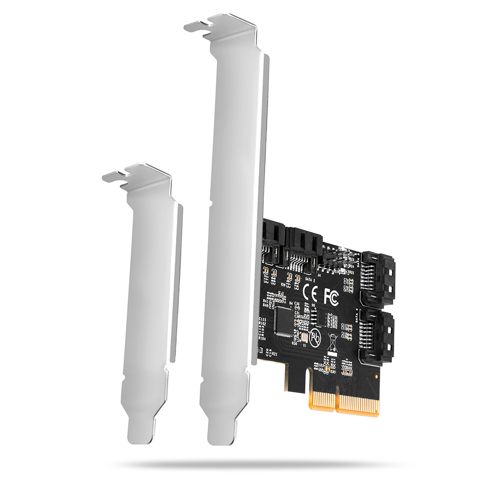 PCES-SA4X4 PCI-Express controller 4*SATA 6G, W7/8/8.1/10/11, Windows Server 2008/12/16/19/22, Linux kernel 2.6.x ja edasi