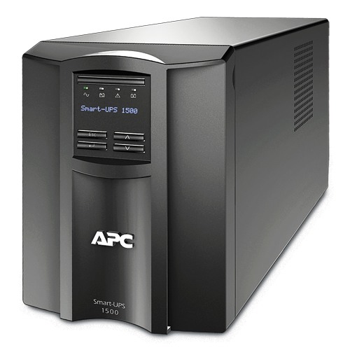 APC Smart-UPS, line-interactive, 1500VA/1000W, tower, 230V, 8*IEC C13 outlets, SmartConnect port+SmartSlot, AVR, LCD