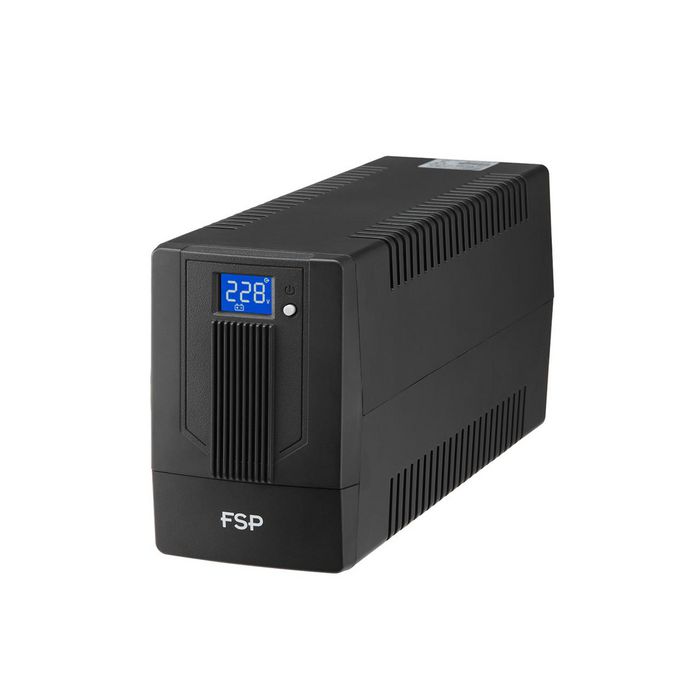 Line-interactive UPS FSP iFP 1000 1000VA/600W, 2*Schuko AC outlet, USB port, RJ-45 protection, aku 12V/7Ah*2, LCD