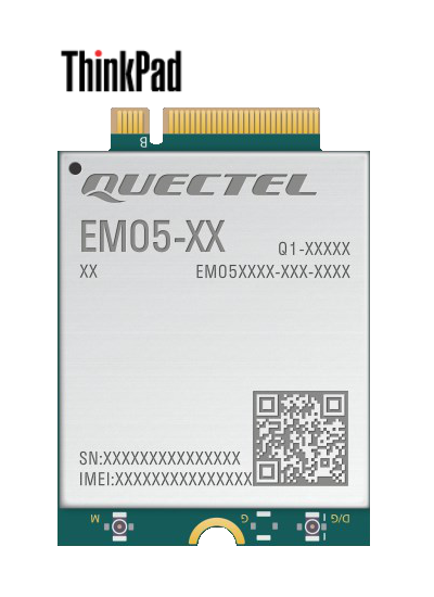 Lenovo 4G LTE WWAN modem Quectel EM05-G