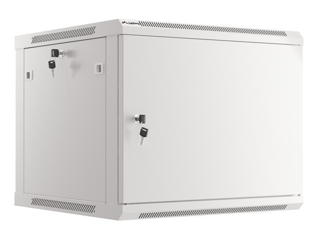 Lanberg 19&quot; wall-mount rack cabinet, 9U/600*600 with metal door, grey, for self assembly (flat pack)