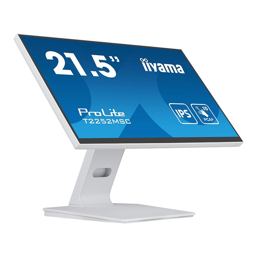 Iiyama T2252MSC-W2 21.5&quot; monitor, white bounded touch with anti-finger print coa, FHD 1920*1080, HDMI, DP