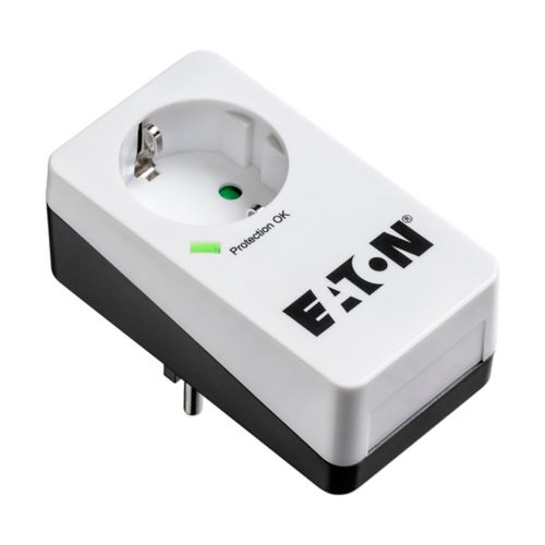 Eaton Protection Box 1 DIN, surge protector, AC 220-250V/4000W, 1*Schuko output, white