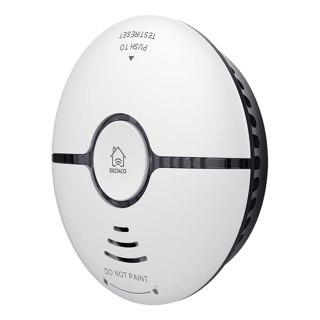 Deltaco Smart Home Wi-Fi smoke alarm, sound&amp;light, white