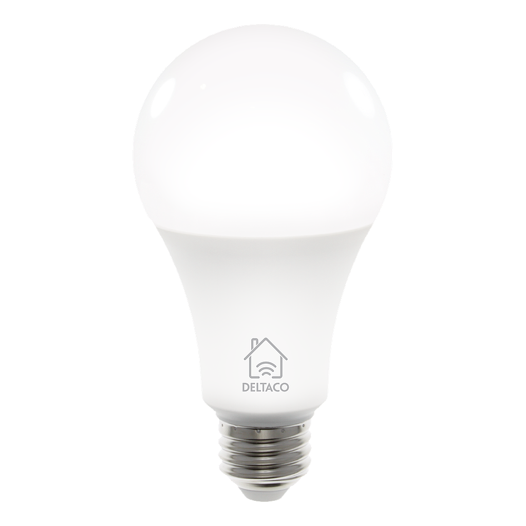 Deltaco Smart Home led light, E27, Wi-Fi, 9W, 2700K-6500K, dimmable, white