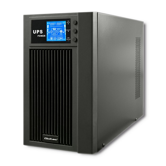 Qoltec online UPS 3000VA/2400W | LCD | USB