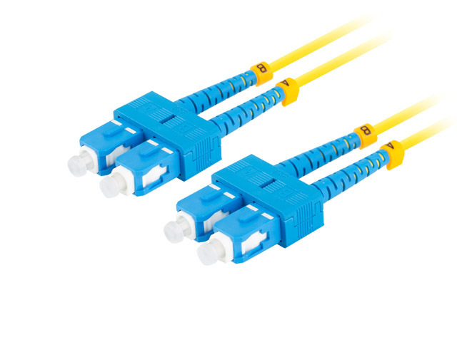 Lanberg fiber optic patchcord SM SC/UPC-SC/UPC duplex 10m LSZH G657A1 3.0mm yellow