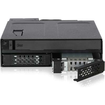 IcyDock ToughArmor MB602SPO-B 2*2.5&quot; SAS/SATA SSD/HDD &amp; (Ultra) slim ODD backplane cage for external 5.25&quot; bay