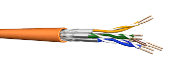 Draka data cable Cat7 S/STP flex UC900 HS23 Pimf orange 4x2x0.56, 500m