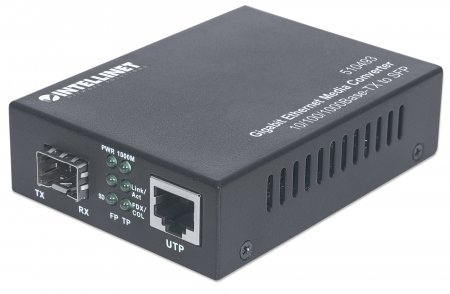 10/100/1000Base-TX Ethernet to SFP slot (empty) media converter