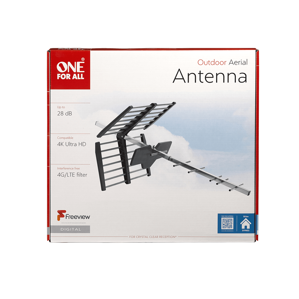 Outdoor digital antenna One For All 10m RG6U coaxial cable