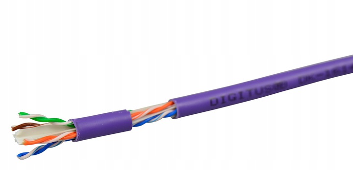 Digitus Installation cable Cat6 U/UTP Dca solid wire AWG 23/1 LSOH 100m violet