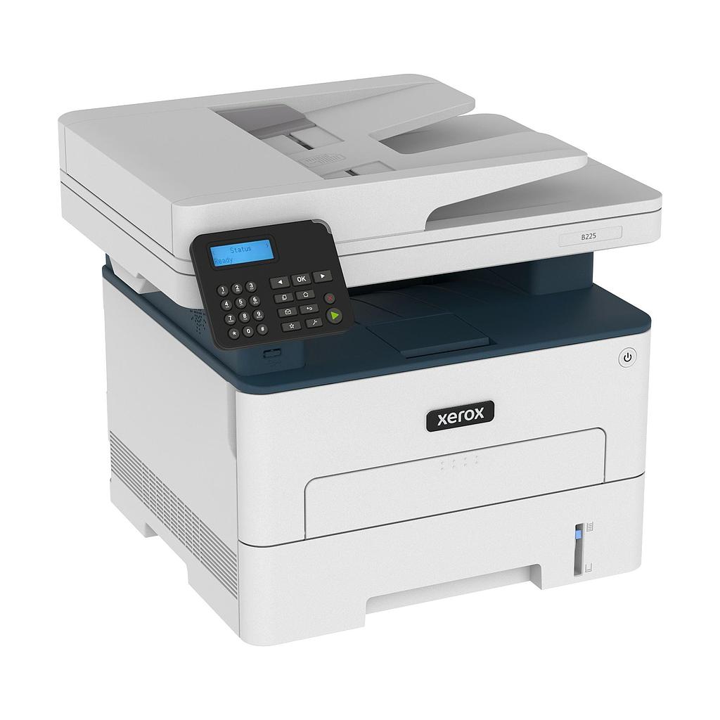 Xerox B225DNI all-in-one printer, laser, b&amp;w, wireless, ADF, letter, print, scan, copy, Energy Star certified, up to 36ppm