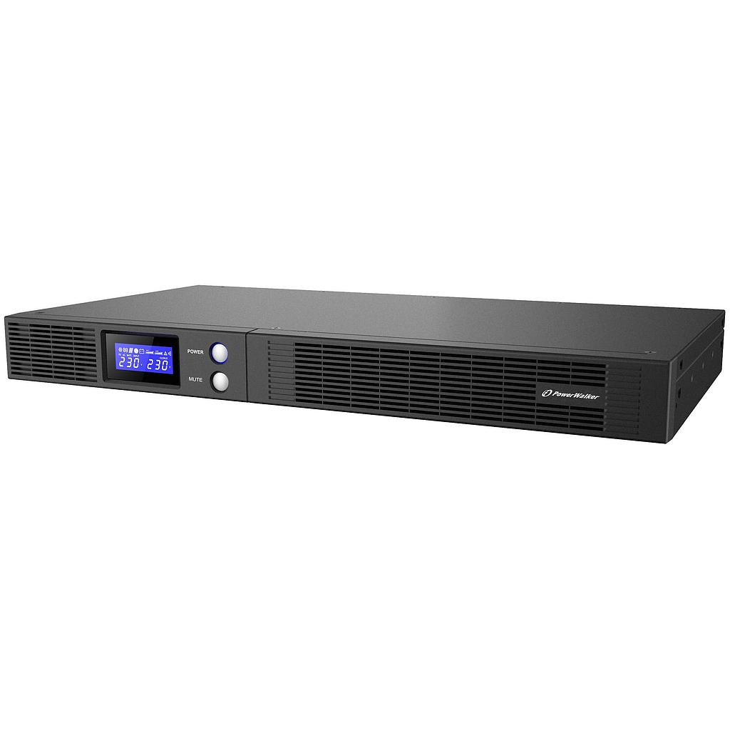 Bluewalker line-interactive UPS Powerwalker VI 750, 750VA/450W, 4*C13 output, rackmount 1U