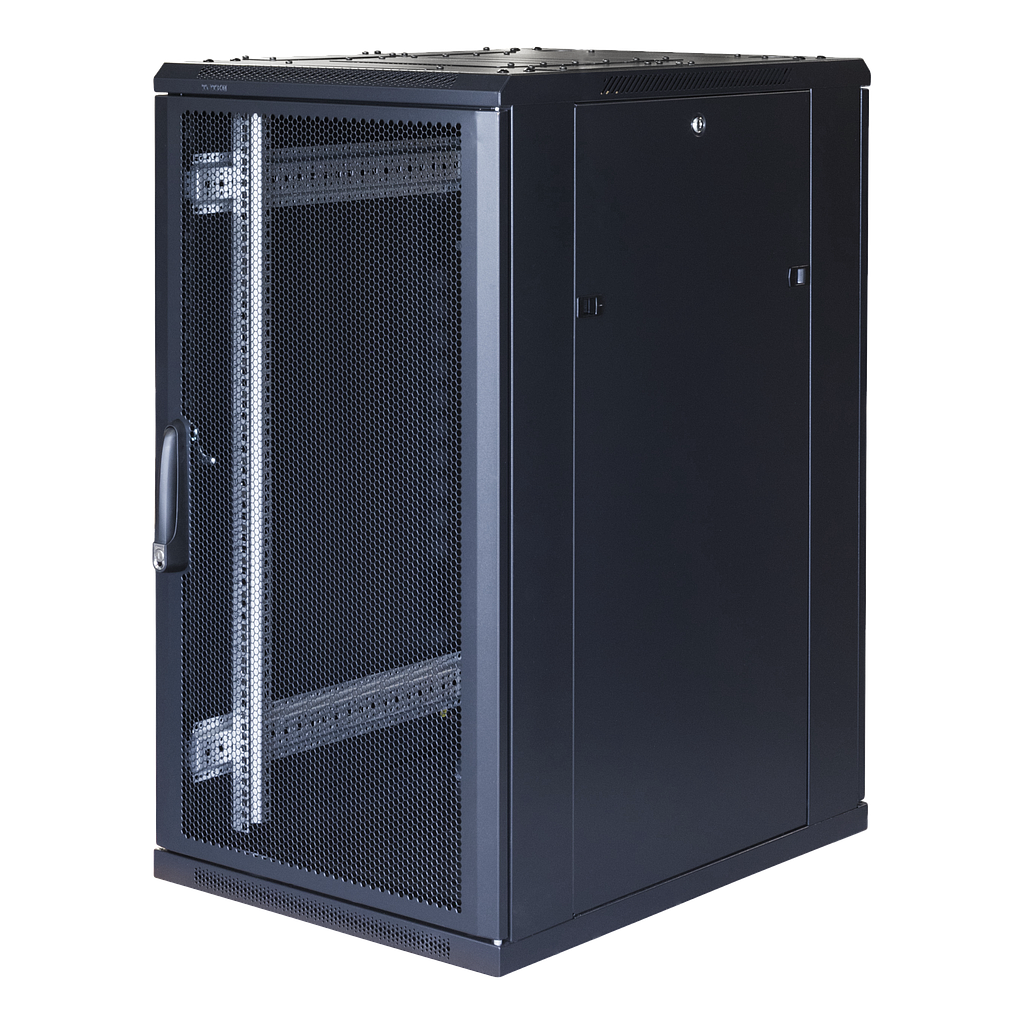 Toten 19&quot; 27U rack cabinet, System G, 600*800, glass front door, metal rear door, 800kg load, black
