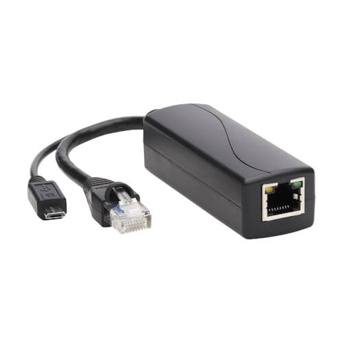Eaton PoE to USB Micro-B and RJ45 active splitter - 802.af, 48V to 5V 1A, up to 100 m