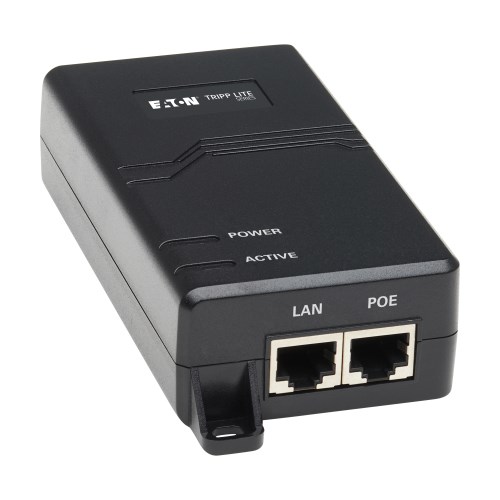 Eaton Gigabit PoE+ midspan active injector - IEEE 802.3at/802.3af, 30W, 1 port, international plug adapters