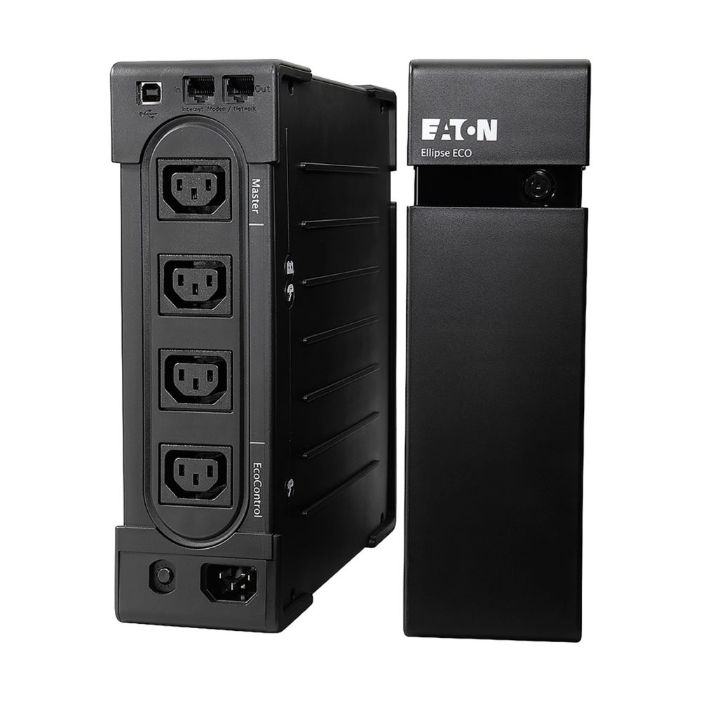 Eaton Ellipse ECO UPS USB IEC, 800 VA, 500 W, Input: C14, Outputs: (3) C13, (1) C13 surge only, tower
