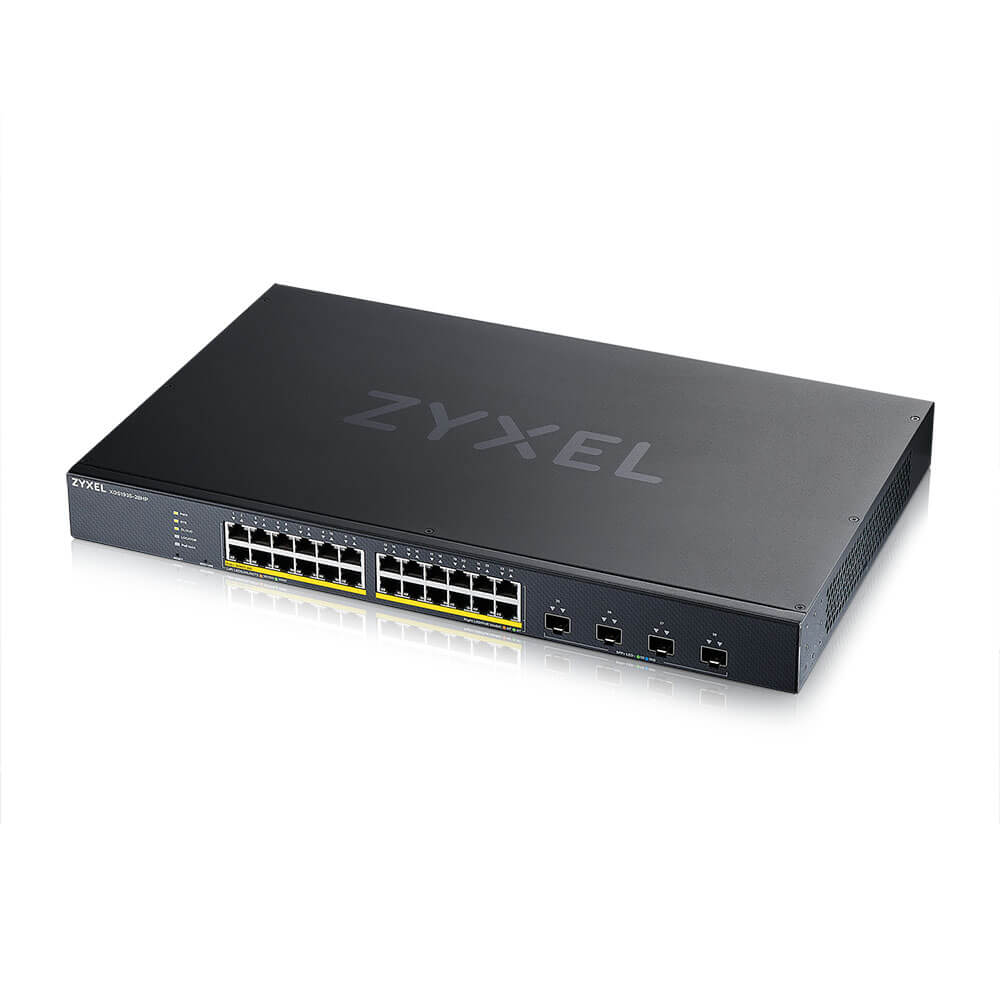 ZyXEL XGS1935-28, 28 port smart managed switch, 24* Gigabit Copper &amp; 4*10G SFP+, hybrid mode, standalone or Nebulaflex cloud