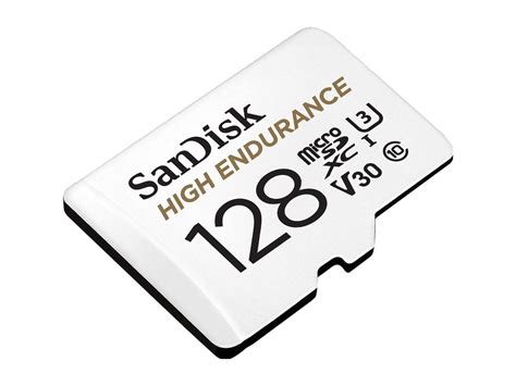 SanDisk high endurance microSDXC 128GB + SD adapter - for dash cams &amp; home monitoring, up to 10000 hours, Full HD / 4K videos, up to 100/40 MB/s Read/Write speeds, C10, U3, V30