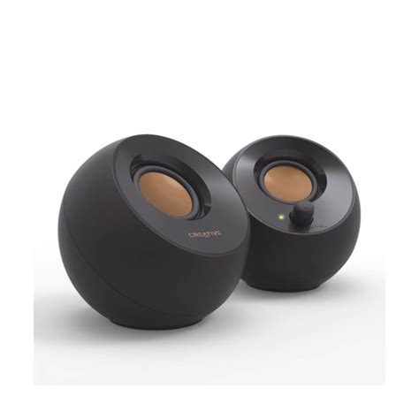 Creative Pebble, modern 2.0 USB desktop speakers, black