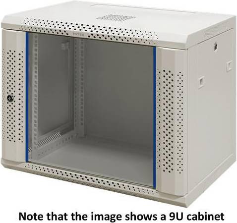 Toten 19&quot; wall cabinet 9U, system Z, 600*600, glass door, white