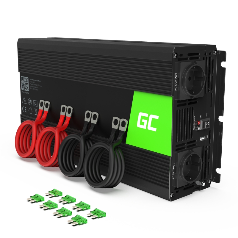 Green Cell car power inverter converter 12V to 230V 2000W/4000W pure sine