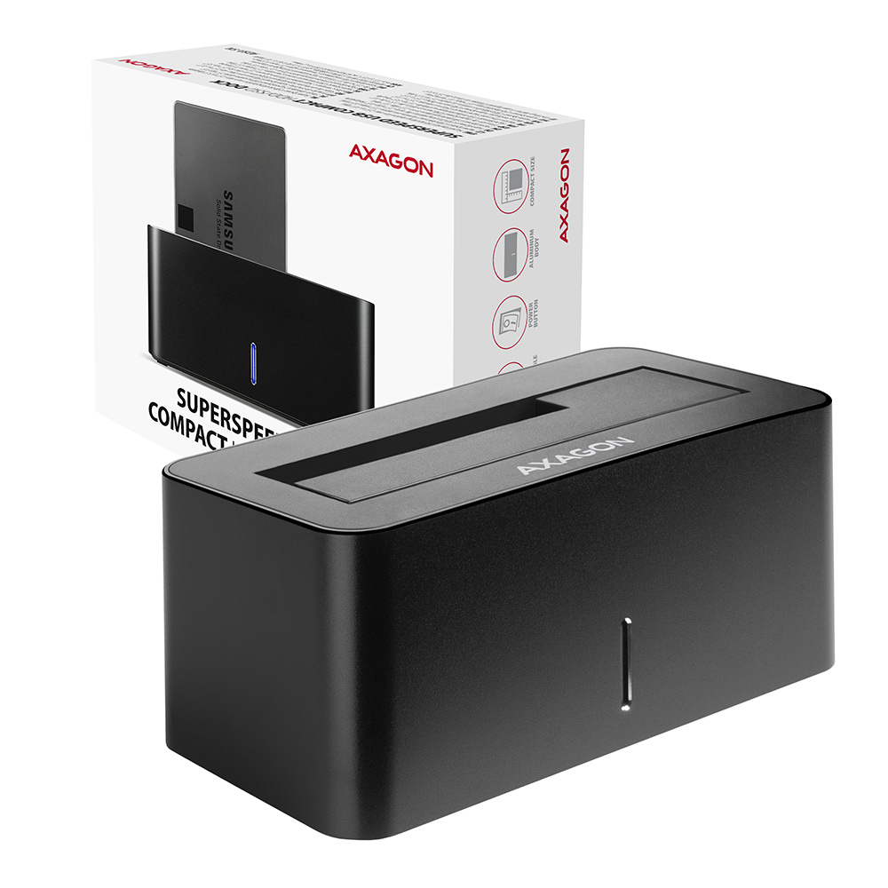 Axagon compact USB 3.2 Gen 1 docking station for 2.5&quot; &amp; 3.5&quot; SATA HDDs/SSDs
