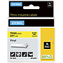 Dymo Rhino yellow vinyl tape S0718470 - 19mm, black text