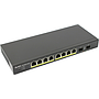 ZyXEL GS1900-10v2 8-port GbE L2 PoE smart switch + 2 SFP slots 802.3at desktop fanless 70 Watt