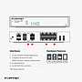 8 x GE RJ45 ports, 2 x RJ45/SFP shared media WAN ports.