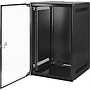 Toten wall cabinet 10" 9U 280*310, glass door, black. Flat pack.