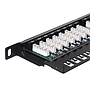 Netrack patch panel 19 24-ports cat. 5e UTP, 0,5U, with shelf