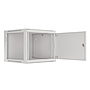 19" wall-mount rack cabinet Lanberg, 9U/600*600 with metal door, grey, for self assembly (flat pack)