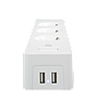 Deltaco smart branch socket, 3*CEE 7/4, USB-A 2A, white