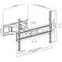 Manhattan full-motion TV wall mount with post-leveling adjustment, for 37" to 80"
