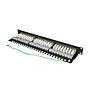 Lanberg patch panel 1U 19", 24 port Cat.5E FTP with cable organizer shielded, black