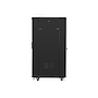 Lanberg 19" free-standing rack cabinet 27U*600*800 with glass door (flat pack), black
