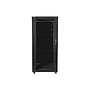 Lanberg 19" free-standing rack cabinet 27U*600*800 with glass door (flat pack), black
