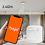 Qoltec certified wireless smoke detector with battery, Tuya, Wi-Fi, sensor service life 10 years, 85dB alarm, LED
