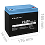 Qoltec LiFePO4 lithium iron phosphate battery 12.8V, 24Ah, 307.2Wh, BMS