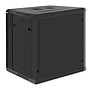 Qoltec 19" wall-mount rack cabinet 12U 600*635*600, perforated doors, black