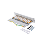 Lanberg 1U 10" 12-port patch panel Cat6 FTP with cable organizer, shilded, grey