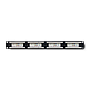 Qoltec 1U 19" 24-port patch panel Cat6 UTP, black