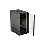 Lanberg rack cabinet 19" free standing 27U 600*1000 flat pack with glass door black