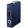 Planet 1000BASE-LX to 10/100/1000BASE-T 802.3at PoE+ industrial media converter, SC singel mode 20km